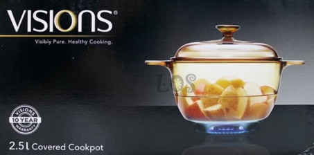 [Hàng Tách Bộ ] Nồi thủy tinh Pháp Visions VS-2.5 2.5L (Ko hộp)