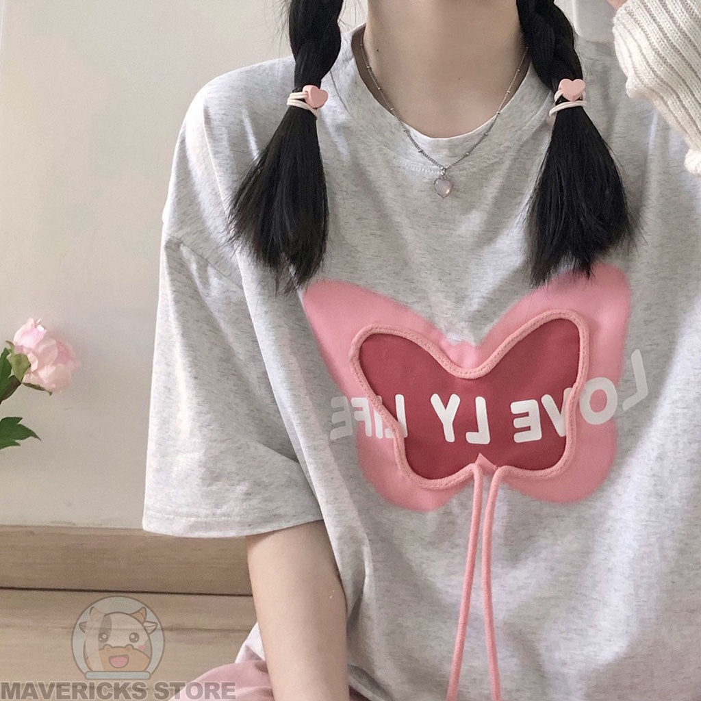 Áo Thun Tay Ngắn Dáng Rộng Phong Cách Hàn Quốc Thời Trang Mùa Hè Cho Nữ