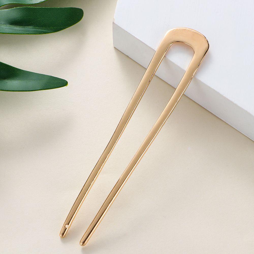 WATTLE Trâm Cài Tóc Chữ U Bằng Kim Loại Phong Cách Vintage Thời Trang