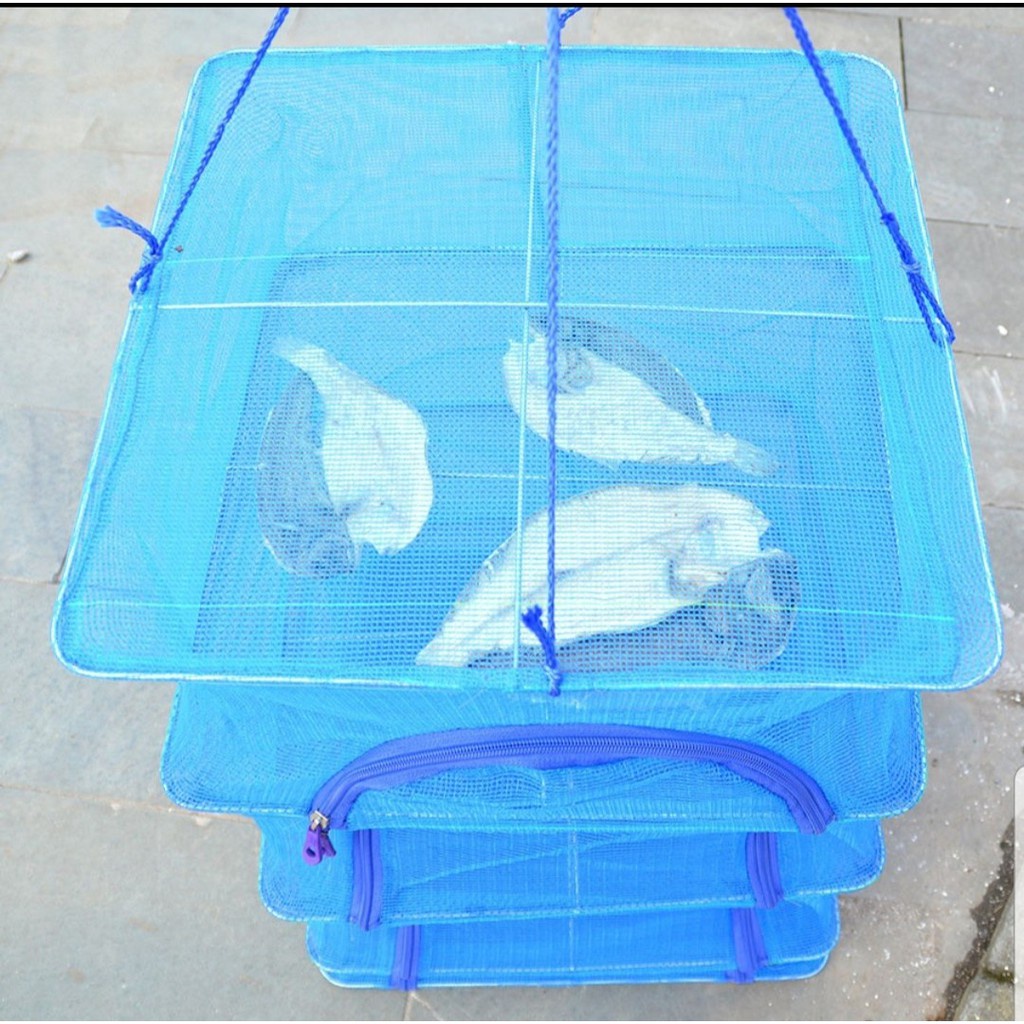 Bộ lồng lưới phơi khô thực phẩm phơi cá, phơi tôm chống côn trùng an toàn vệ sinh và tiện dụng