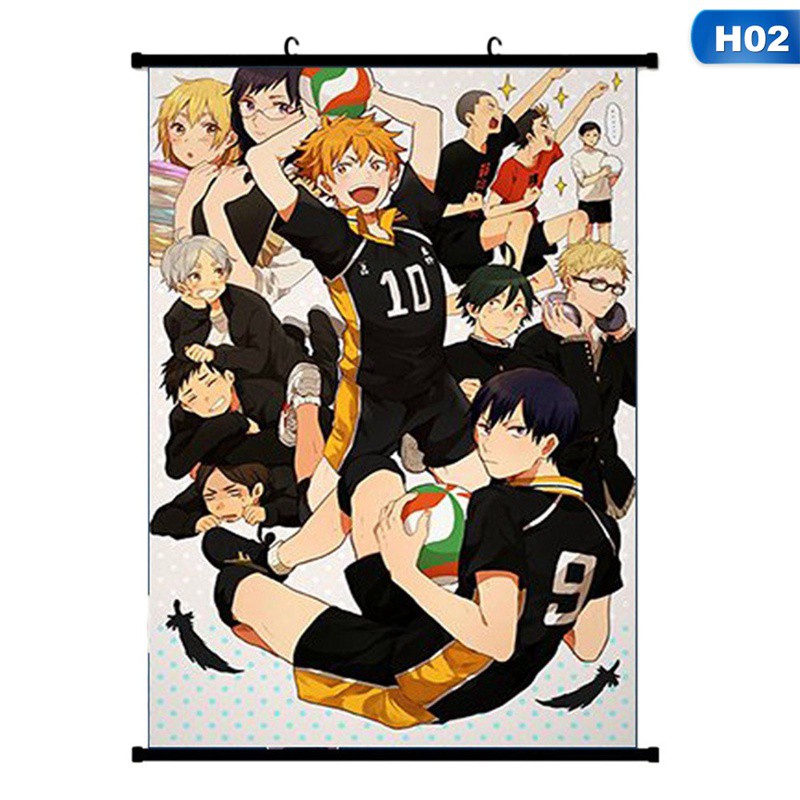 Tranh vải cuộn trang trí in hình anime Nhật Bản