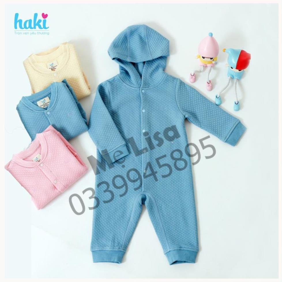 Bộ body cho bé vải sợi tre chần bông cao cấp HAKI hàng xuất khẩu Canada- BB015