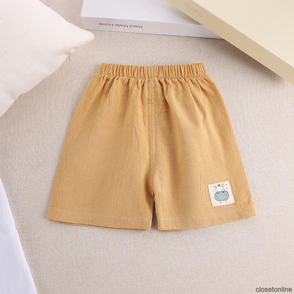 Quần Short Cotton Pha Ống Rộng In Họa Tiết Hoạt Hình Phong Cách Hàn Quốc Thời Trang Mùa Hè Cho Bé