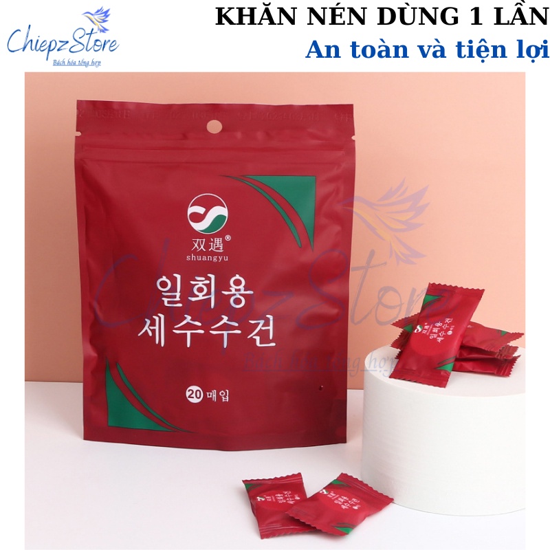 Khăn nén dùng 1 lần tiện dụng - an toàn - nhỏ gọn