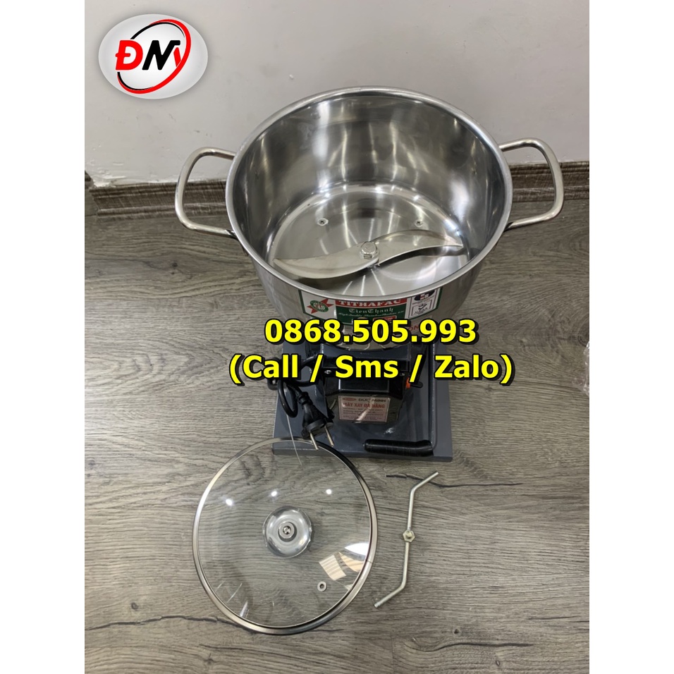 Máy xay thịt, giò chả, xay ruốc 1100W nồi 22cm lõi đồng, tặng kèm 1 que đánh ruốc