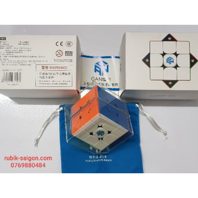 Khối Rubik Gan 354M V2 3 tầng stkl không viền