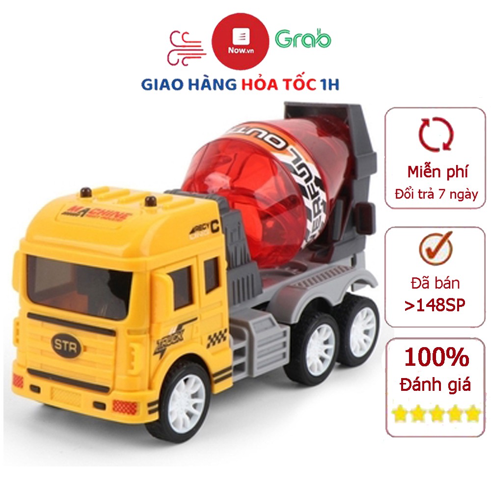 Đồ chơi cho bé trai xe trộn bê tông chi tiết sắc sảo nhựa thân thiện và an toàn với môi trường