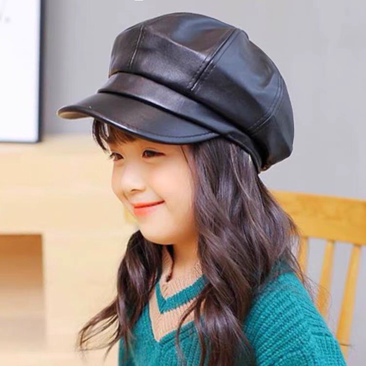 Mũ nồi beret cho bé, Mũ nồi nhiều màu siêu xinh phong cách Vintage chất da mềm cho bé trai bé gái từ 2-5 tuổi ML04