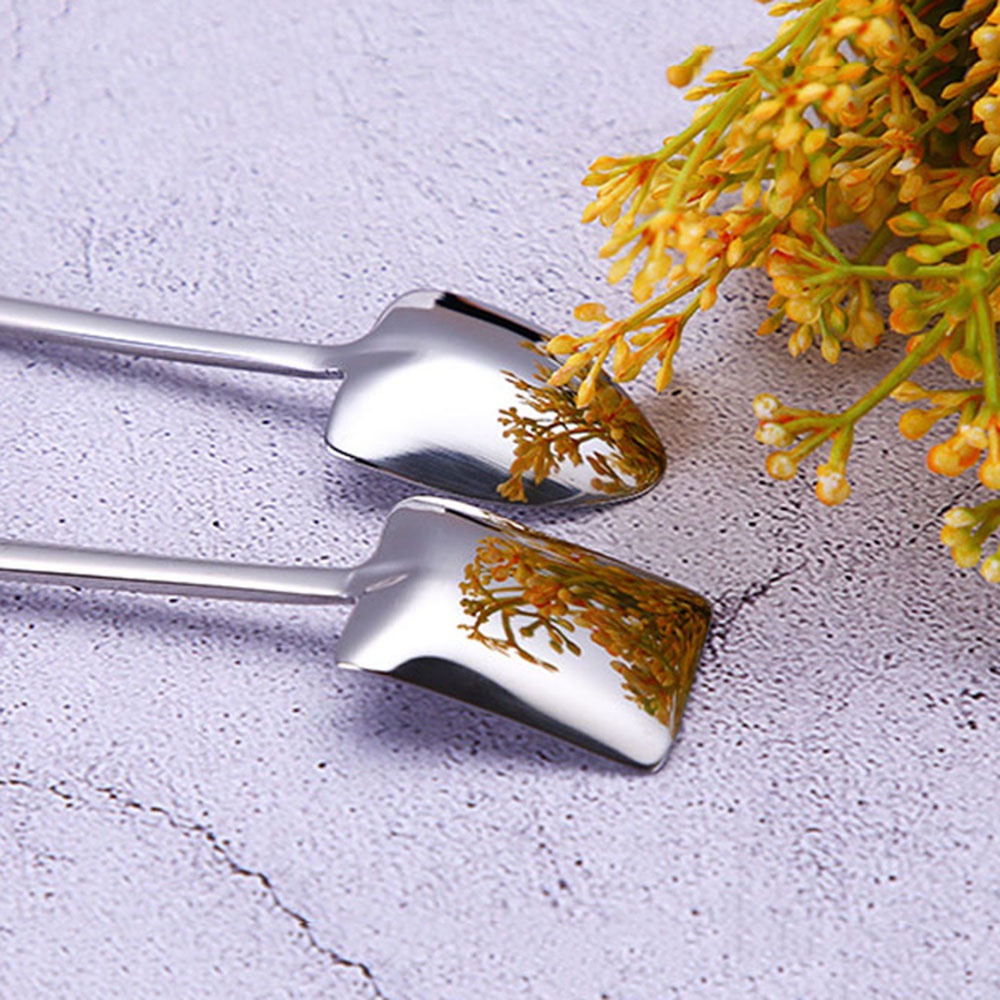 Muỗng Cà Phê Cán Dài Hình Xẻng Sáng Tạo