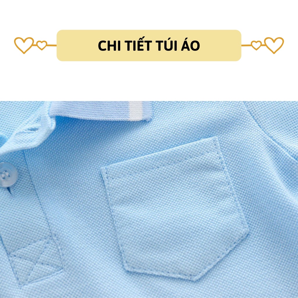 Áo Polo bé trai ngắn tay 27Kids WELLKIDS áo thun sơ mi cộc nam cho trẻ từ 2-8 tuổi BSPO4