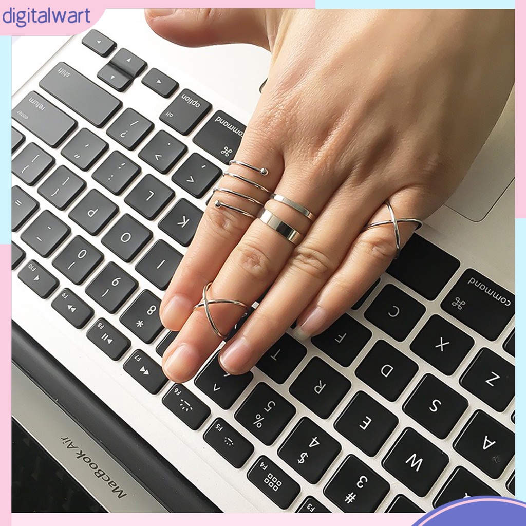 Set 6 Nhẫn Đeo Khớp Ngón Tay Vintage Cho Nữ