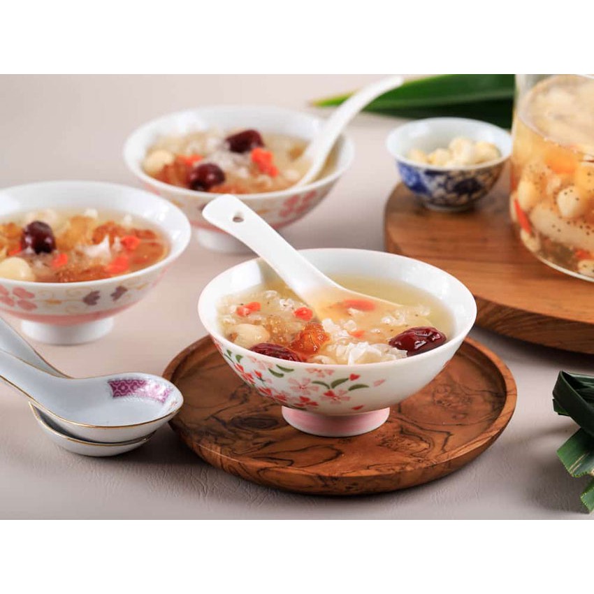 Set Chè sen nhãn tuyết nhĩ táo đỏ đường phèn 20 chén - CHÈ BUN