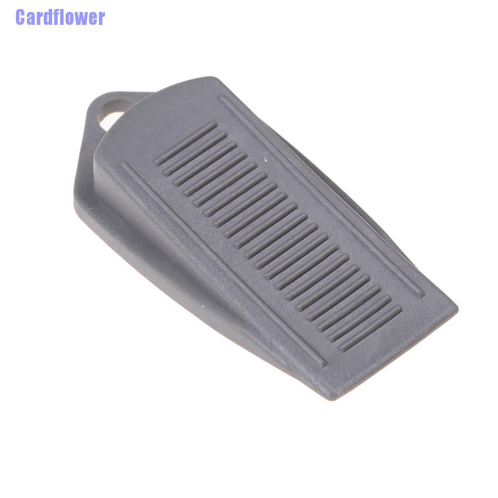 Cardflower  1pcs Door Wedge Shaped Rubber Door Stops Non-Slip Black Rubber Door Buffers