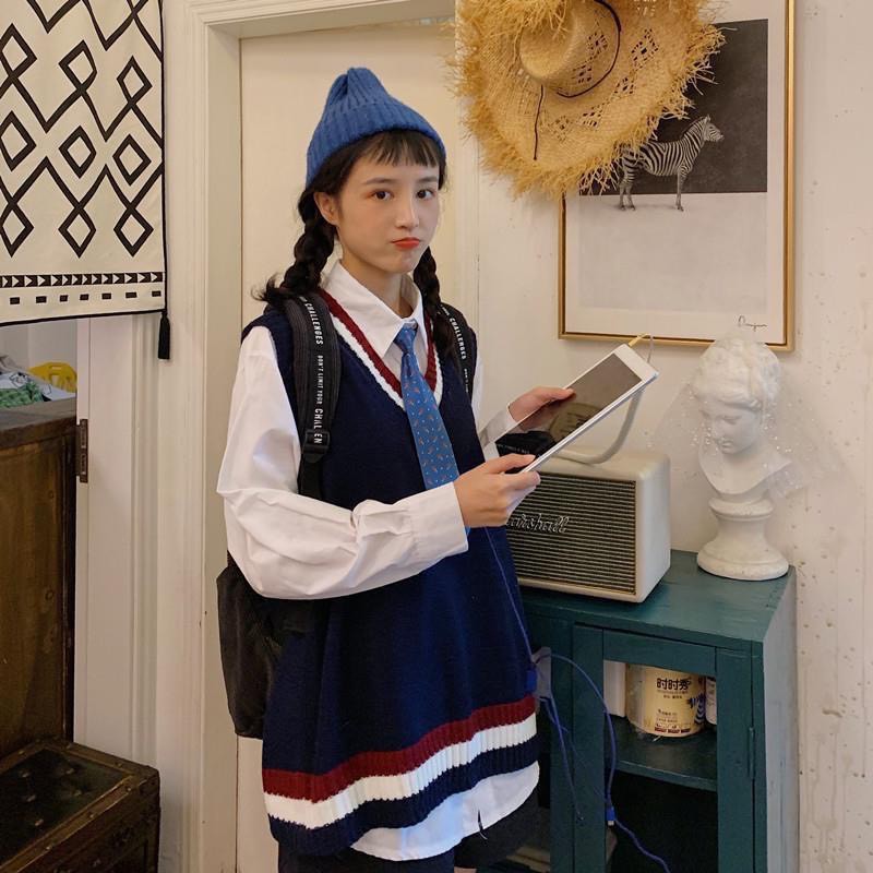 Áo Gile Len Học Sinh Hàn Quốc Huy Hiệu Ngực, Áo Gile Logo Form Nhỏ | BigBuy360 - bigbuy360.vn