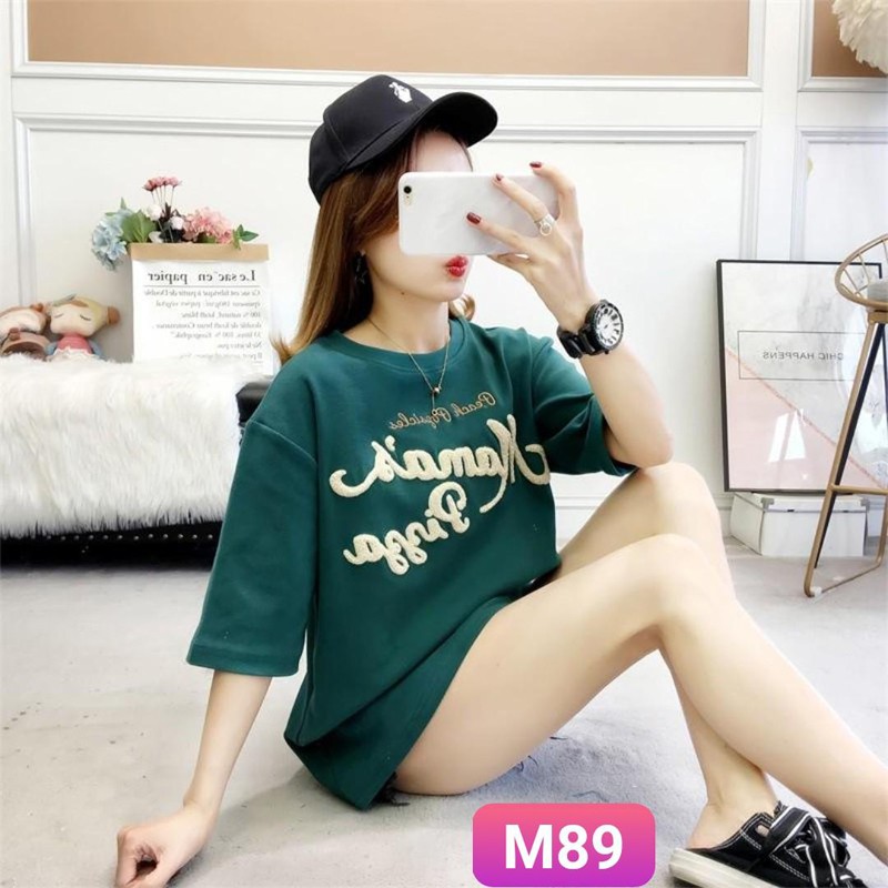 Áo Phông Nữ Form Rộng 🛒FREESHIP️🛒 Áo thun nữ tay ngắn chất đẹp, thun cotton, mịn, mát, sành điệu in chữ - Mã M89 | BigBuy360 - bigbuy360.vn