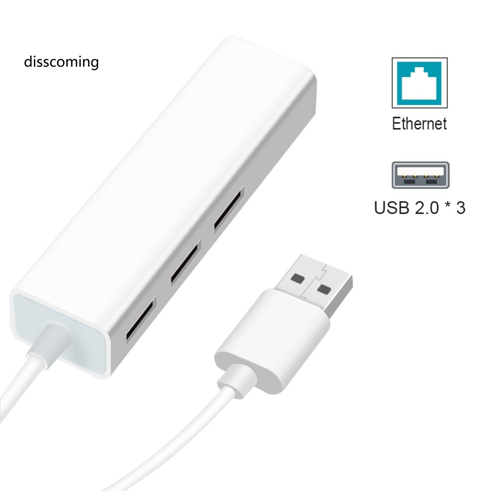 Bộ Chia 3 Cổng USB / Type-C 2.0 RJ45 Lan Card