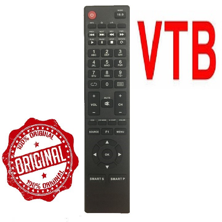 REMOTE ĐIỀU KHIỂN TIVI VTB SMART MẪU 1