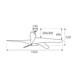 Quạt trần DC đèn led Sinwa model SW1717
