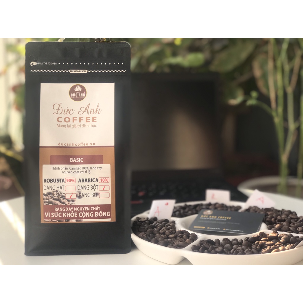 1kg Cà phê pha PHIN dạng BỘT tỉ lệ 9:1 ( 90% Robusta + 10% Arabica) - Đức Anh Coffee- Cà phê RANG MỘC