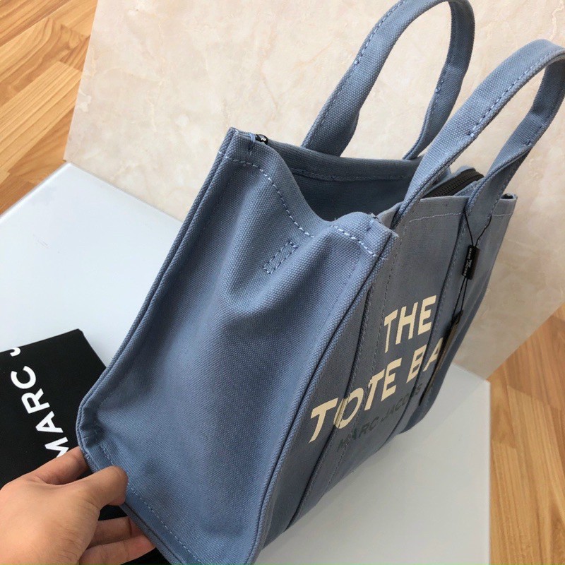 SALE-Túi tote form vuông unisex chất canvas bụi bặm Marcie-loang bên trong ko ảnh hưởng ngoài