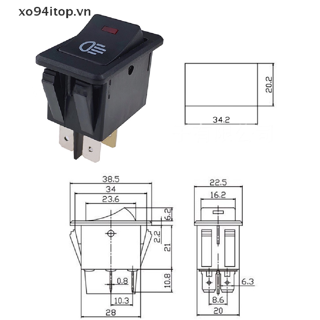 Công Tắc Đèn Led Phá Sương Mù Asw-17D 12V 35A 4Pin Cho Xe Hơi / Xe Máy