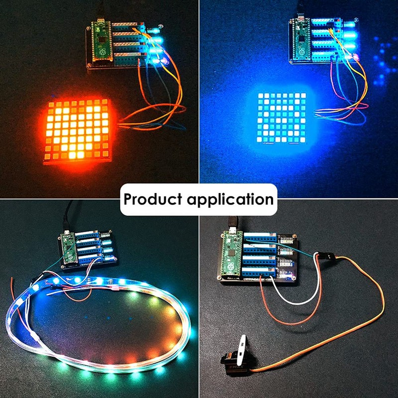 Bảng Mạch Mô Đun Mở Rộng Kèm Đèn LED Cho Raspberry Pi Pico