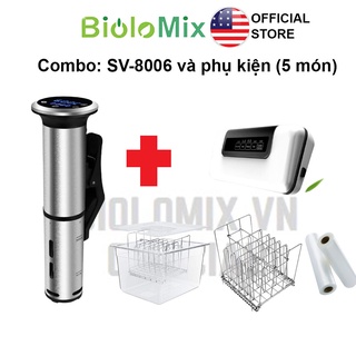 Combo 5 món máy nấu chậm Sous vide model SV-8006 máy hút chân không W300