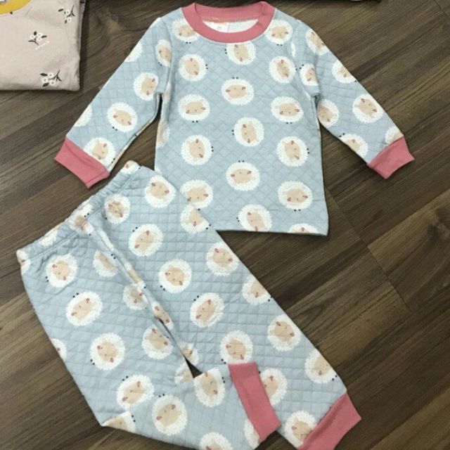 Bộ nỉ bông cho bé (còn màu hồng).Chất xuất dư. Còn màu hồng