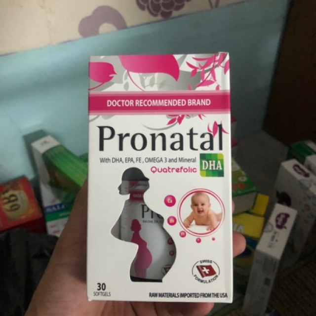 Pronatal DHA cung cấp dưỡng chất cho bà bầu, bổ sung canxi, sắt và vitami cho mẹ bầu và cho con bú