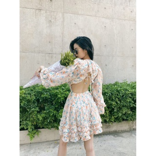 ĐẦM HOA BÈO CUTOUT LƯNG