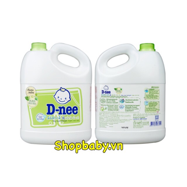 [ĐẠI THỊNH] NƯỚC GIẶT XẢ ORGANIC 2 IN 1 DNEE THÁI LAN 3lít MÀU XANH LÁ