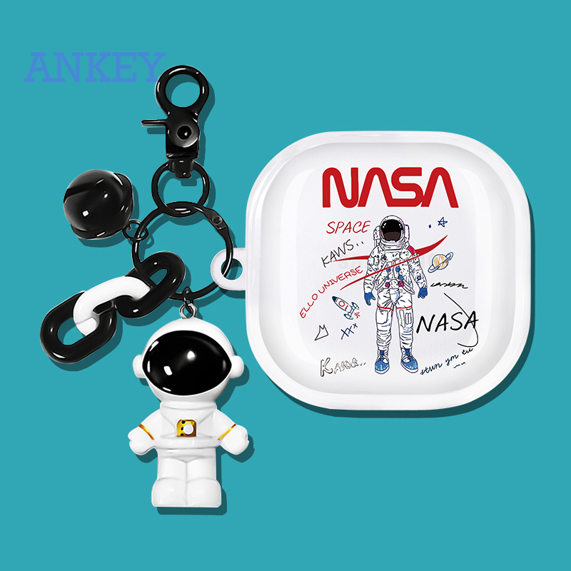 Samsung Galaxy Buds Live / Buds Pro Case Csoft case For headset liquid silicone protective case creative transparent live3 real wireless noise reduction broad bean Bluetooth cartoon full package Transparent creative NASA astronaut