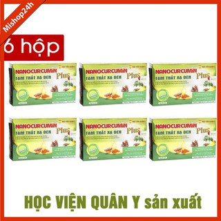 Bộ 6 hộp Nano Curcumin Tam Thất Xạ Đen Plus Học Viện Quân Y