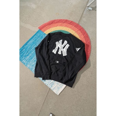 Áo Nỉ Dài Tay MLB Logo To Họa Tiết In