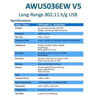 USB Wifi ALFA AWUS036EW V5 Chipset RTL8187L hổ trợ KALI LINUX [Hàng Chính Hãng]