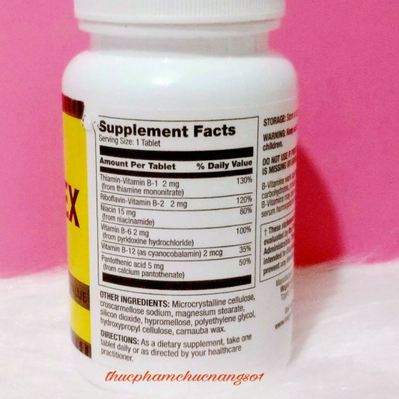 Super B Complex Optimum 100 Viên Hàng Mỹ Vitamin B Tổng Hợp Cam Kết Chính Hãng | Thế Giới Skin Care