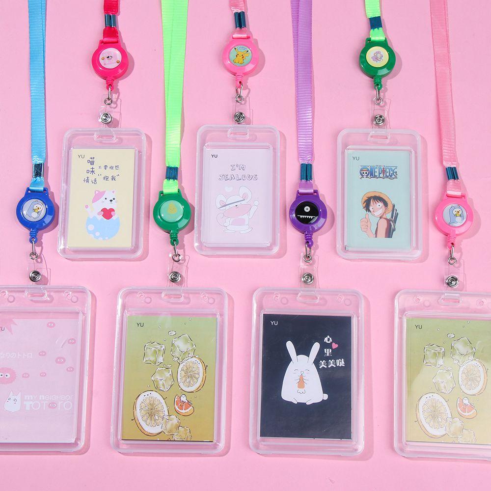 LAKAMIER Giá Đỡ Thẻ Tên Họa Tiết Hoạt Hình Đáng Yêu Có Thể Thu Gọn