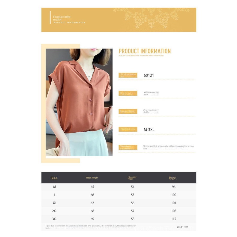 Áo Sơ Mi Chiffon Lụa Lạnh Cao Cấp Tay Ngắn Dáng Rộng Phong Cách Thời Trang Mới 2022