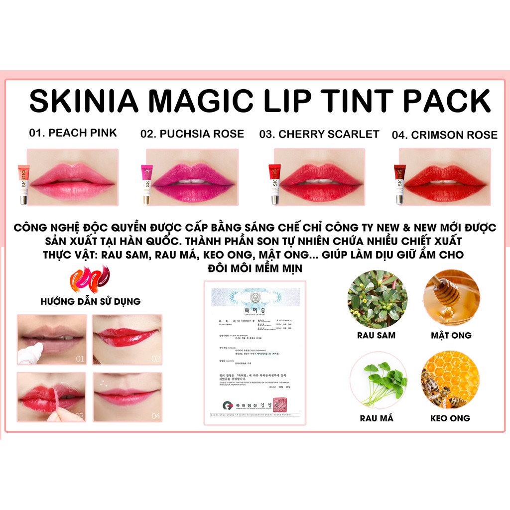 Son Xăm Skinia Magic Lip Tint Pack | BigBuy360 - bigbuy360.vn