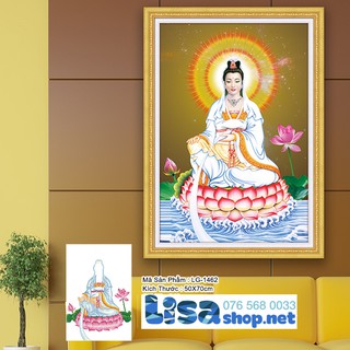 Tranh đính đá PHẬT QUAN ÂM 50x70cm chưa đính lg1462
