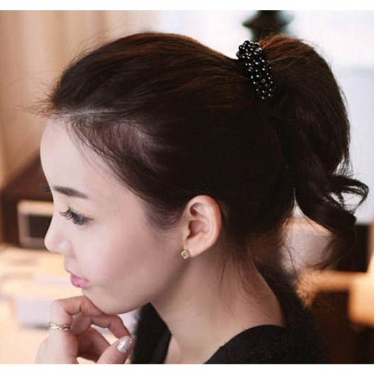 Dây Cột Tóc Nhiều Lớp Đính Ngọc Trai Xinh Xắn Kiểu Hàn Quốc