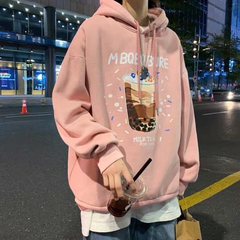 Hoddie trà sữa chất nỉ bông dày dặn ( 3 Màu )