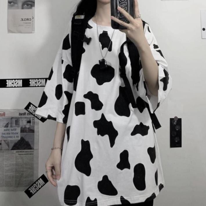 Áo thun bò sữa tay lỡ form rộng Unisex, áo bò sữa tay lỡ A244 | BigBuy360 - bigbuy360.vn