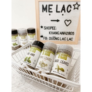 Lá thơm, lá thảo mộc khô hữu cơ chế biến ăn dặm, oregano/ basil/ thyme/ rosemary