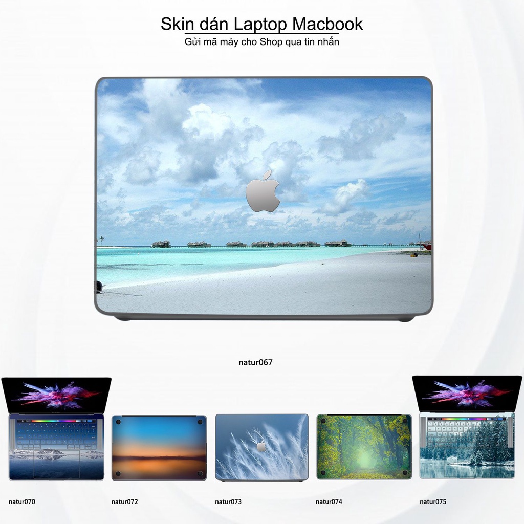 Skin dán Macbook mẫu tự nhiên (đã cắt sẵn, inbox mã máy cho shop)