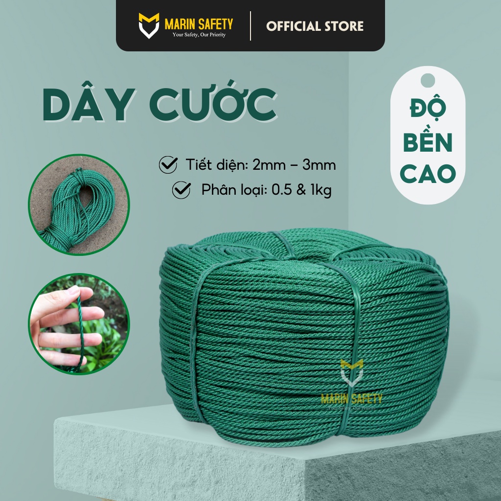 Dây cước nông nghiệp, dây buộc giàn leo chất liệu HDPE nguyên sinh giúp dây định hướng cây trồng