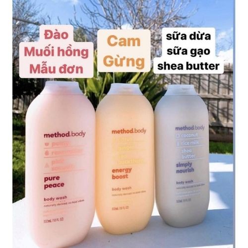 Sữa Tắm Method Body (532ml) Dưỡng Ẩm Và Làm Trắng Da - Úc