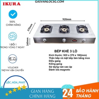 Bếp Khè Mặt Inox 3 Lò-Bếp Công Nghiệp