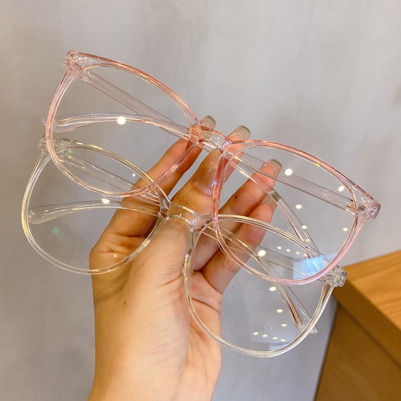 Mắt kính gọng tròn lớn phong cách Hàn Quốc thời trang đơn giản