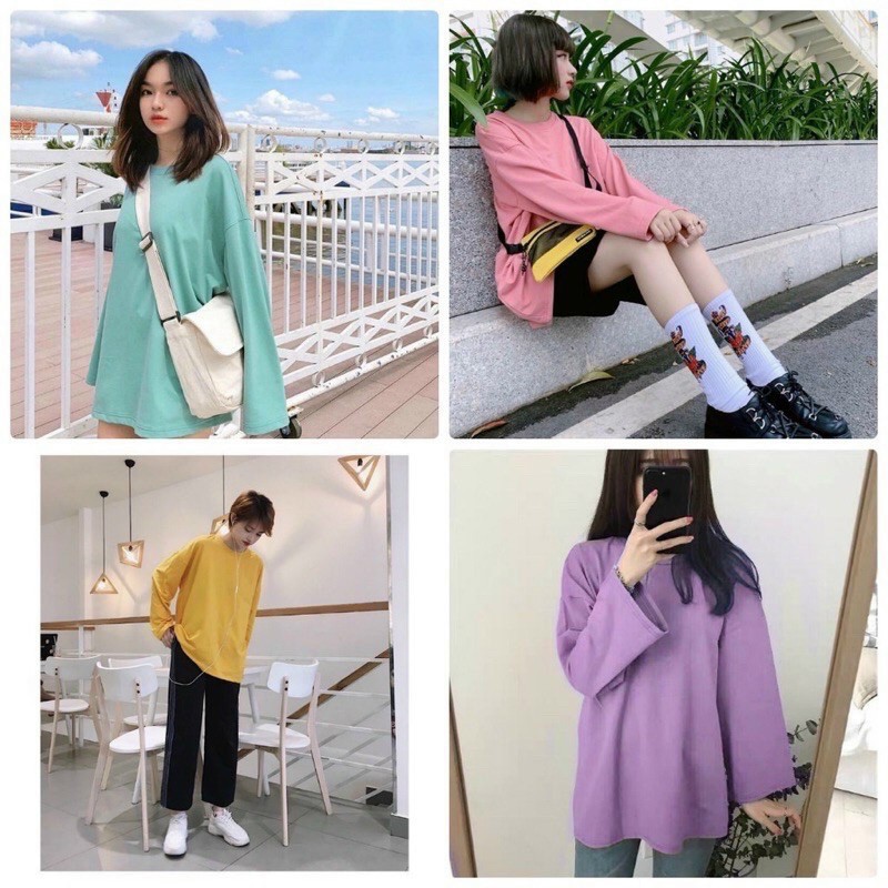 Áo Thun Tay Dài Form Rộng Unisex - 736